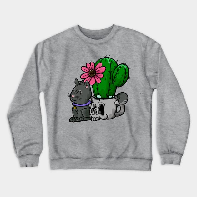 Cat-Tus Crewneck Sweatshirt by PrettyGoodPosters